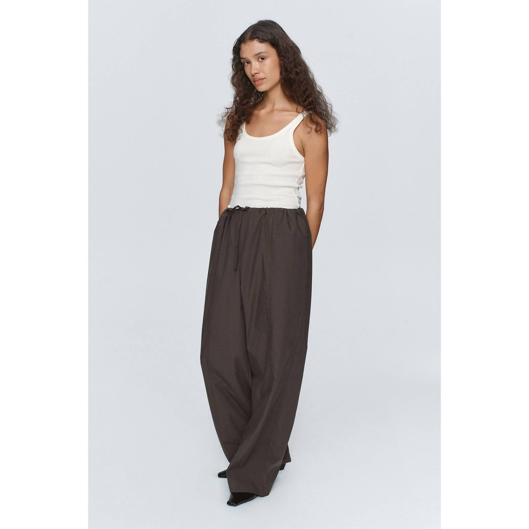 New Marle Mala Relaxed Wide Leg Pant In Truffle